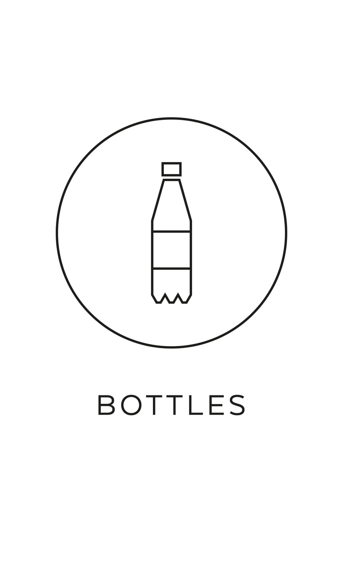 symbol källsortering PET plastflaskor återvinning
