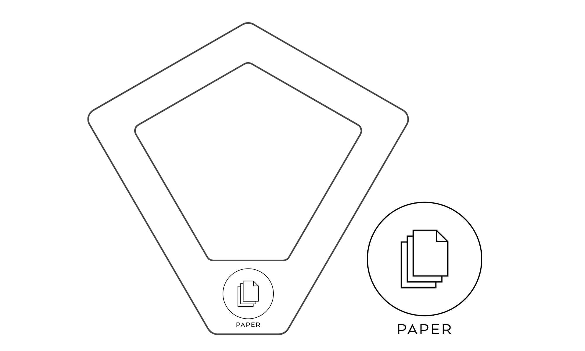llsortering papper kite mini recycling paper