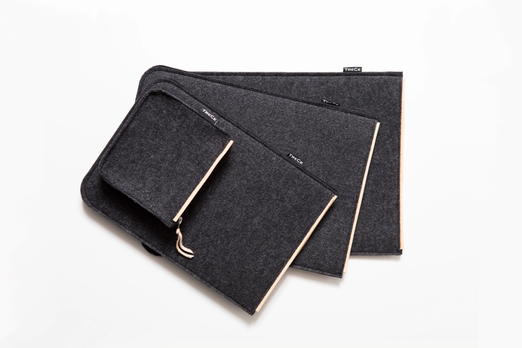 Office sleeve laptopfodral alla tre storlekar i antracit och pouch